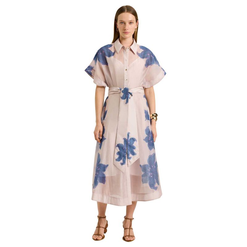 Veronika Maine Ivory Lily Shirtdress image number 0